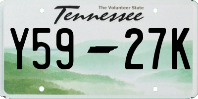 TN license plate Y5927K