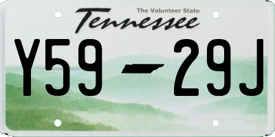 TN license plate Y5929J