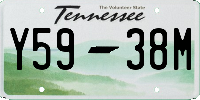 TN license plate Y5938M