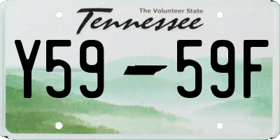 TN license plate Y5959F