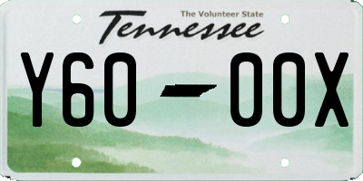 TN license plate Y6000X