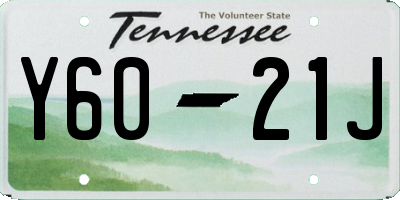 TN license plate Y6021J