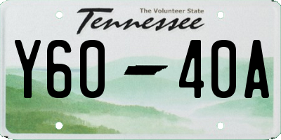 TN license plate Y6040A