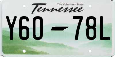 TN license plate Y6078L