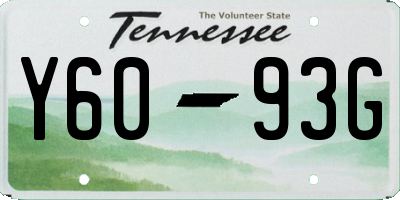 TN license plate Y6093G