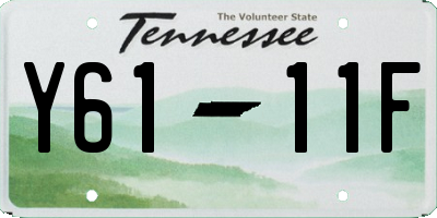 TN license plate Y6111F