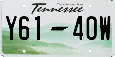 TN license plate Y6140W
