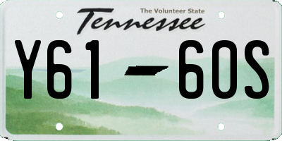 TN license plate Y6160S