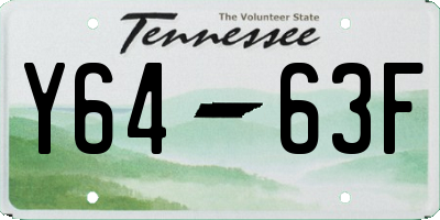 TN license plate Y6463F