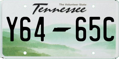 TN license plate Y6465C