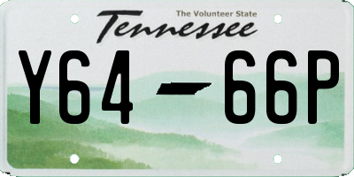 TN license plate Y6466P