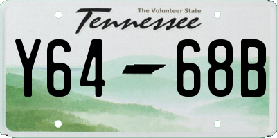 TN license plate Y6468B