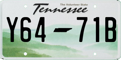 TN license plate Y6471B