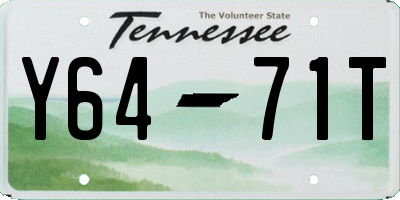 TN license plate Y6471T