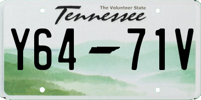 TN license plate Y6471V