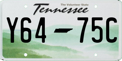 TN license plate Y6475C