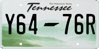 TN license plate Y6476R