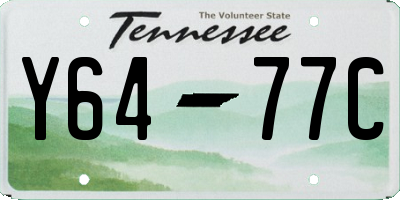 TN license plate Y6477C
