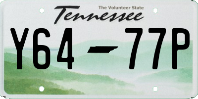 TN license plate Y6477P