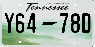 TN license plate Y6478D