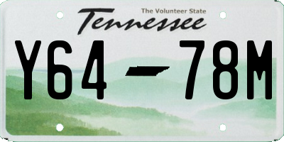 TN license plate Y6478M