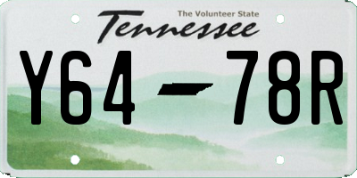 TN license plate Y6478R