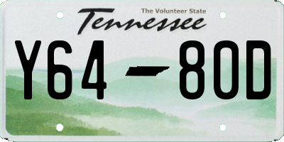 TN license plate Y6480D