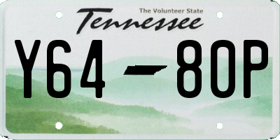 TN license plate Y6480P