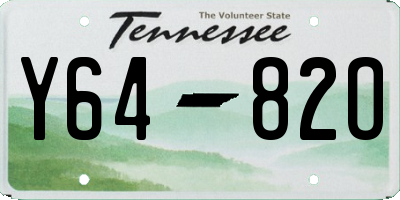 TN license plate Y6482O