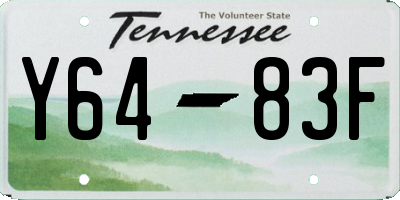 TN license plate Y6483F