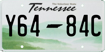 TN license plate Y6484C