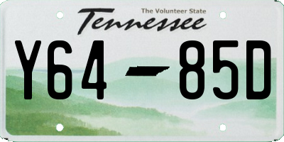 TN license plate Y6485D