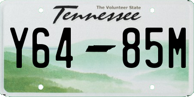 TN license plate Y6485M