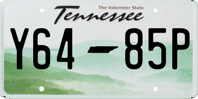 TN license plate Y6485P