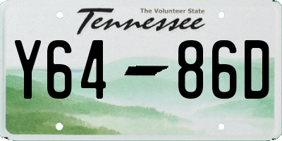 TN license plate Y6486D