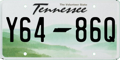 TN license plate Y6486Q