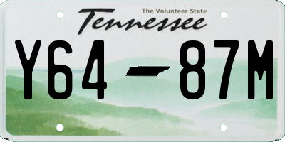 TN license plate Y6487M
