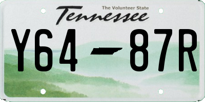 TN license plate Y6487R
