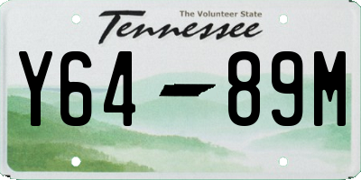 TN license plate Y6489M