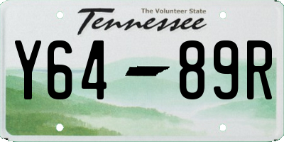 TN license plate Y6489R