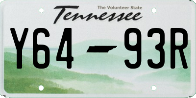 TN license plate Y6493R