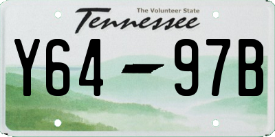TN license plate Y6497B