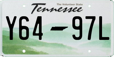 TN license plate Y6497L