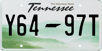 TN license plate Y6497T