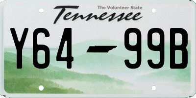 TN license plate Y6499B
