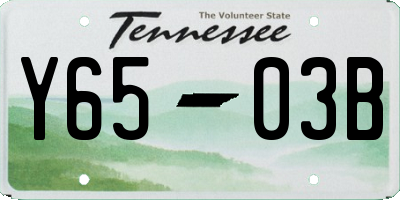 TN license plate Y6503B