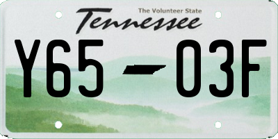 TN license plate Y6503F