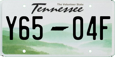 TN license plate Y6504F