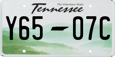 TN license plate Y6507C