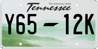 TN license plate Y6512K
